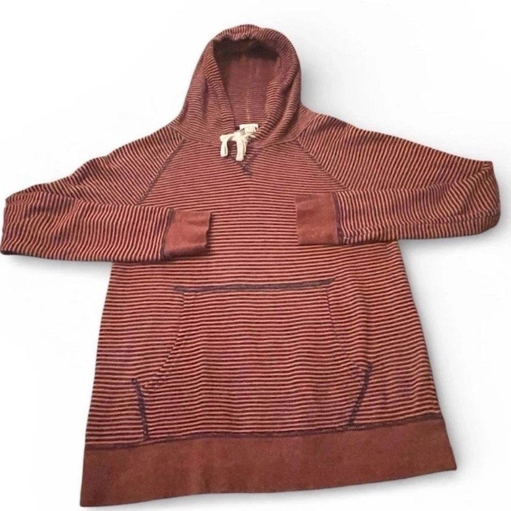 J. Crew Black and Orange Striped Hoodie